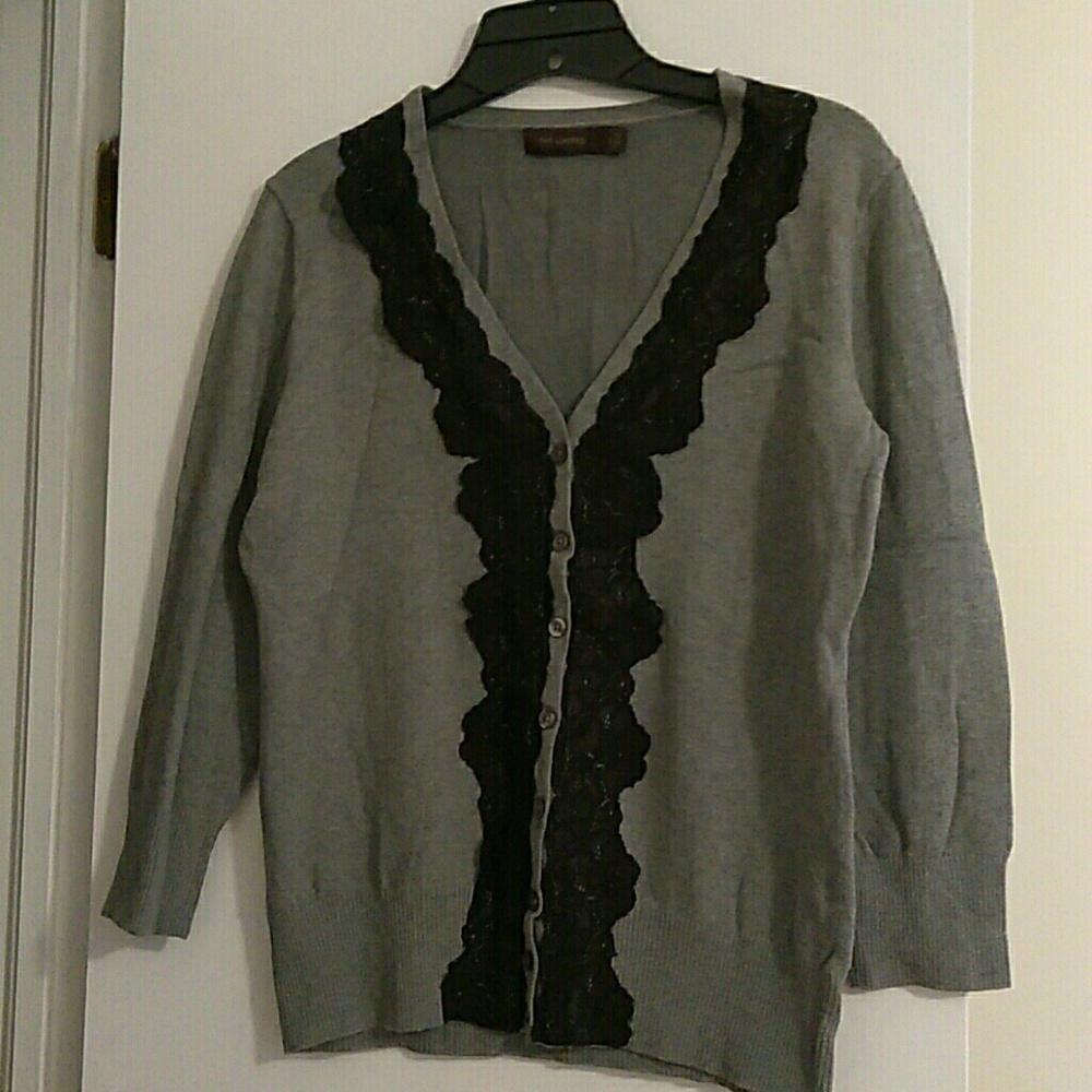 The limited lace trim sweater